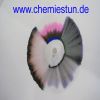 Bild: Papierchromatografie eines schwarzen Filzstiftes